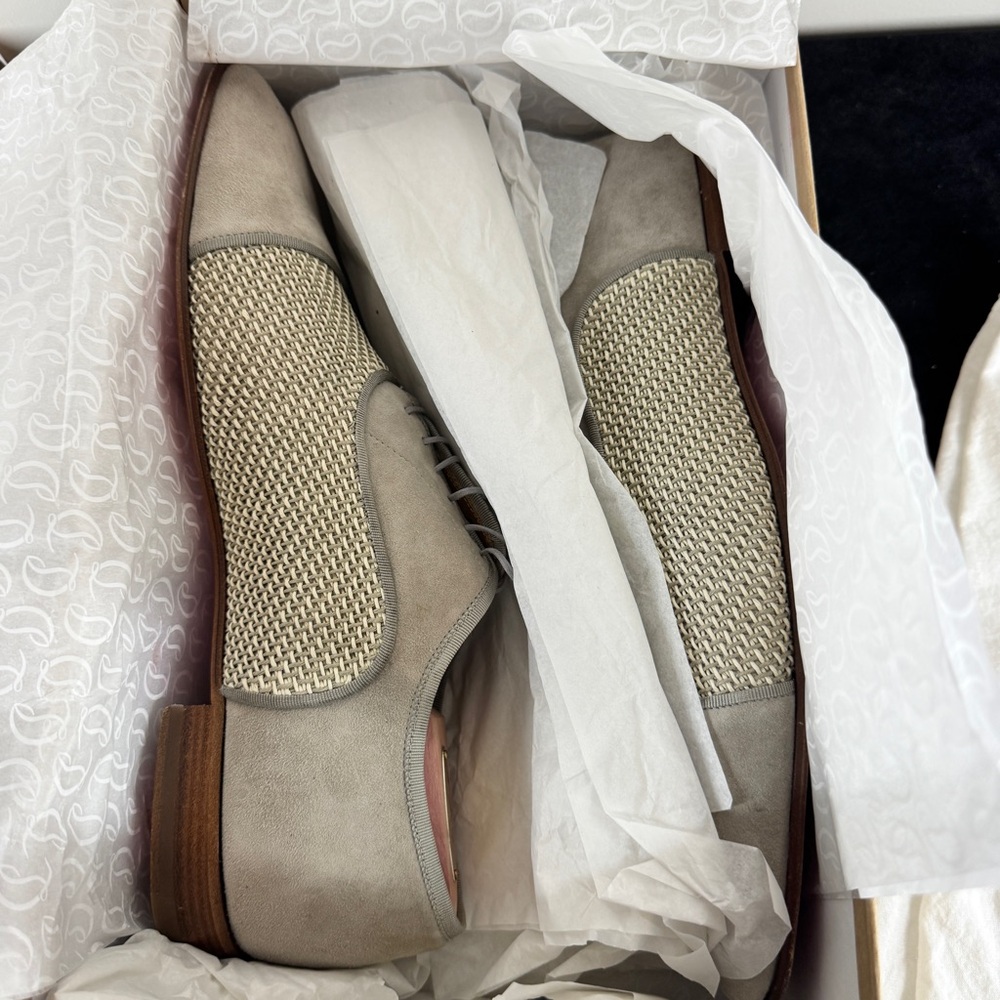 Elegant Beige Mens Oxford Shoes